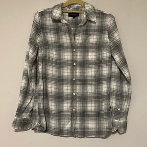 Banana Republic Checker Plaid Button Up Long Sleeve - Size XS